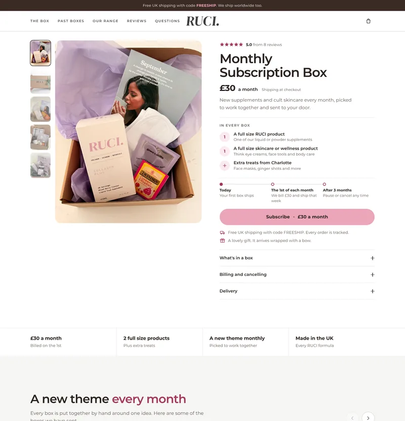 RUCI product page, our concept rebuild