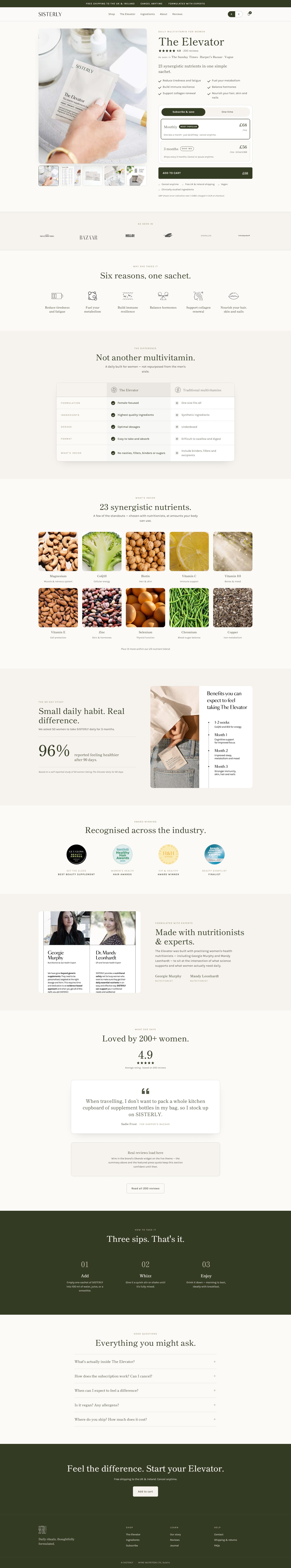SISTERLY — concept redesign