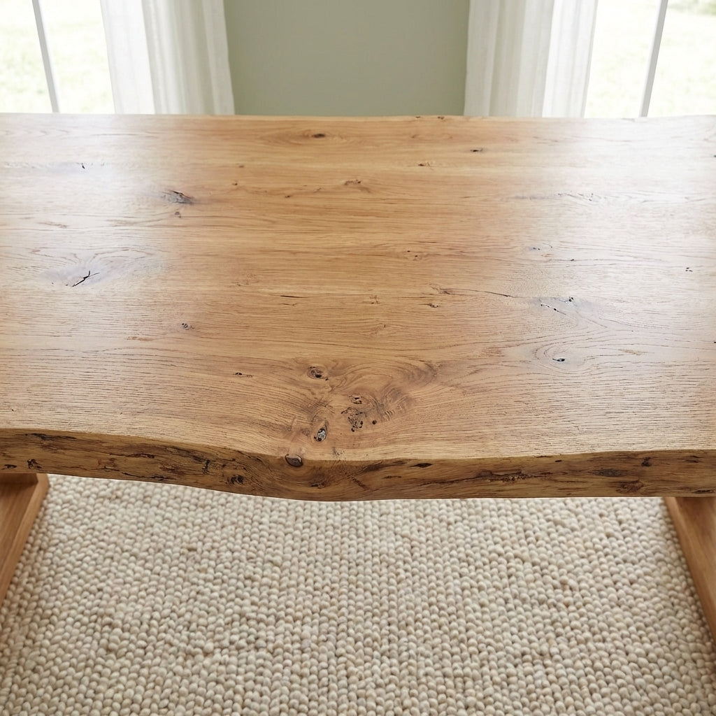 Live edge and grain close-up