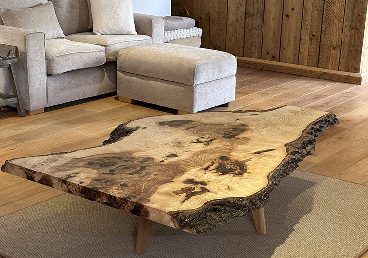 Bespoke live-edge dining table