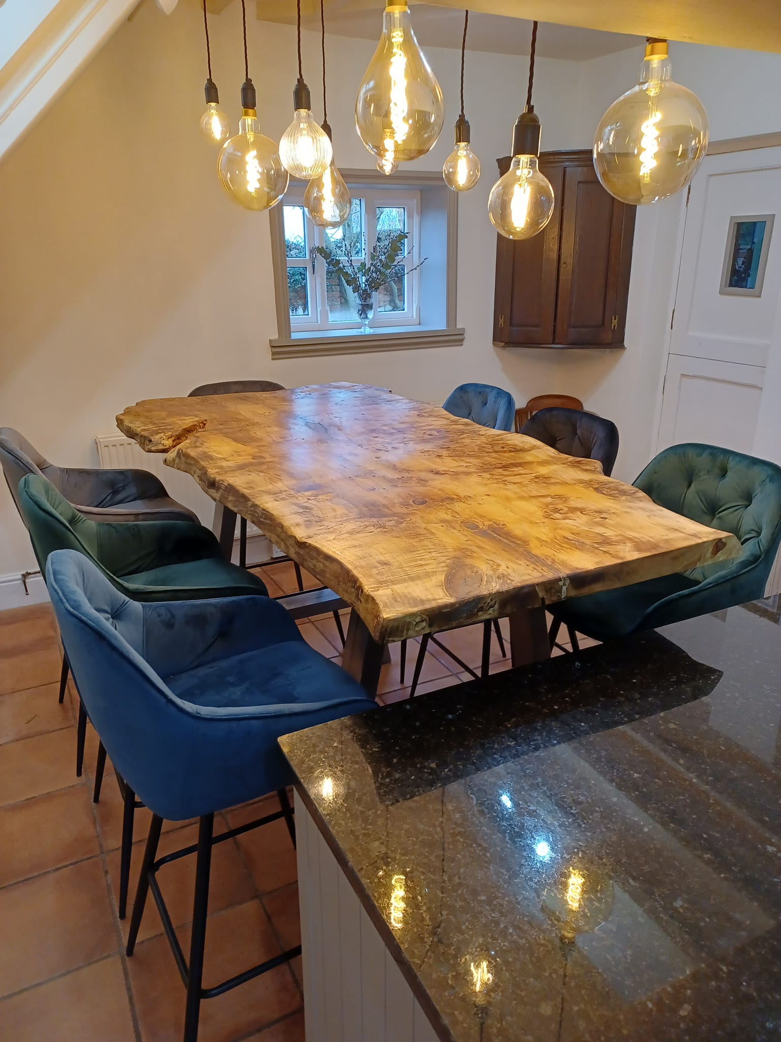 Custom hardwood piece in client home