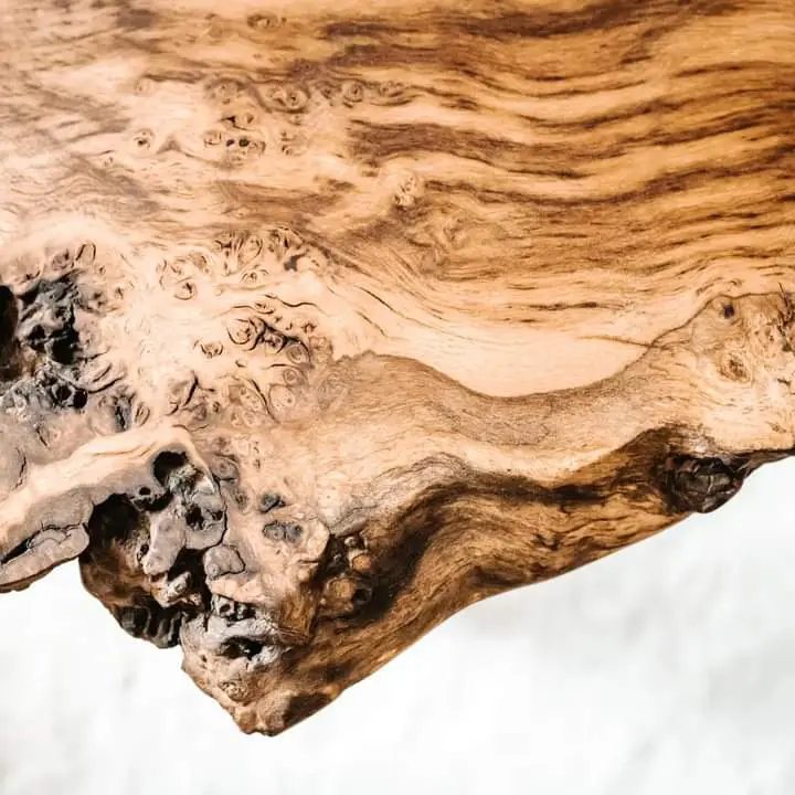 Live-edge furniture piece